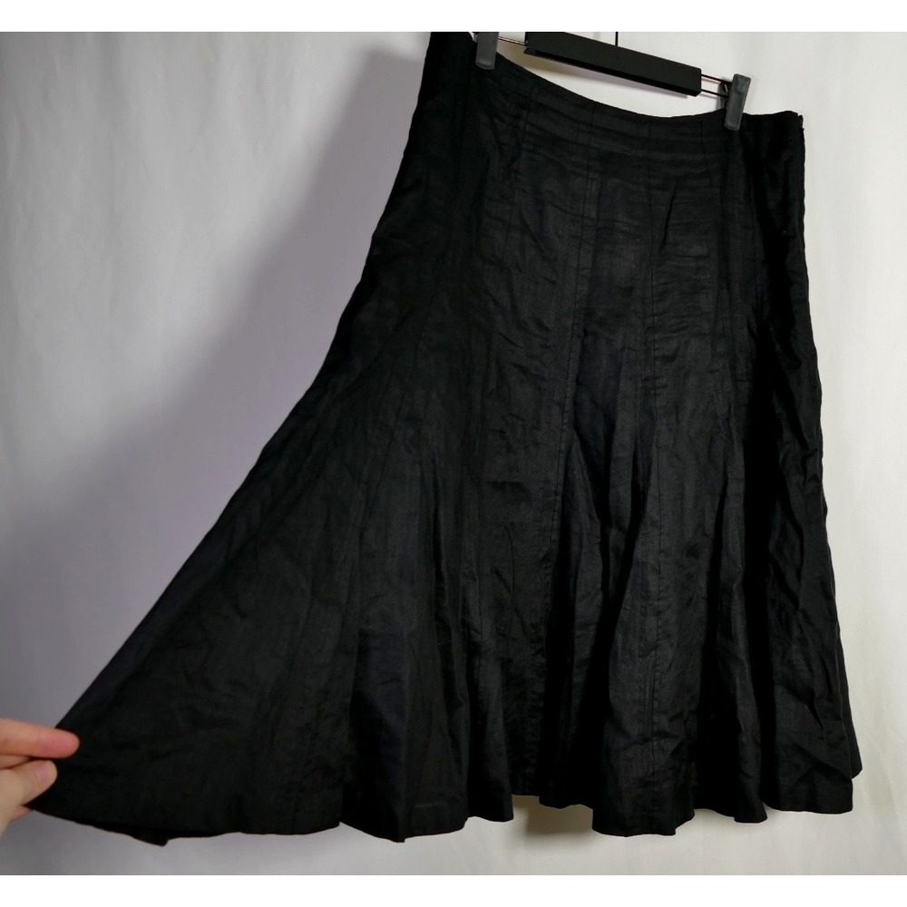 Lauren Ralph Lauren Womens Linen Midi Skirt Size 10 Sustainable Capsule Office